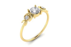 engagement ring lunar ring